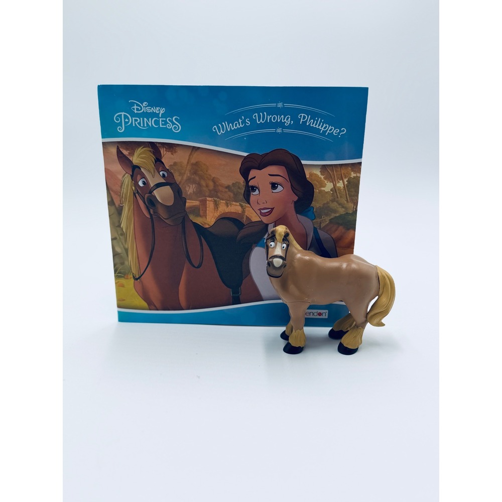 Disney Princess Philippe Horse Figure and Beauty and the Beast Storybook Set